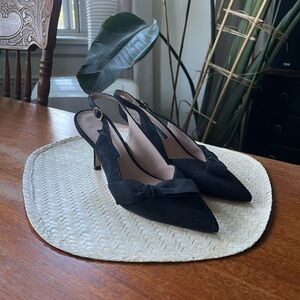 Stuart Weitzman Black Slingback Heels